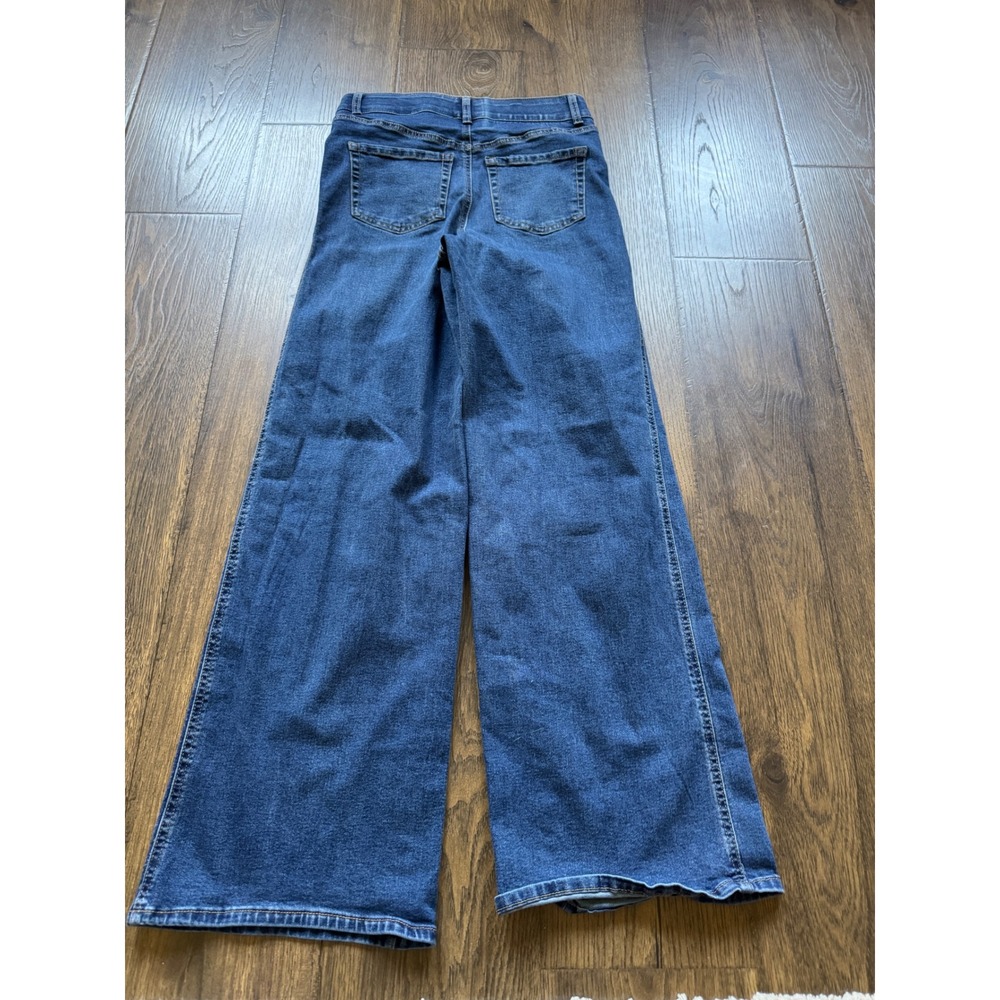 One 5 One Body Sculpt Wide Leg Jeans Medium Wash Pull On Denim Pants Small - Picture 3 of 3